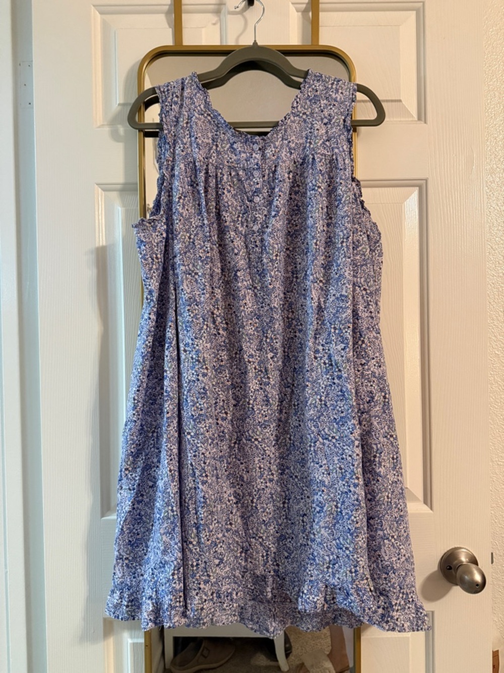 Adonna Light Blue Floral Midi Dress